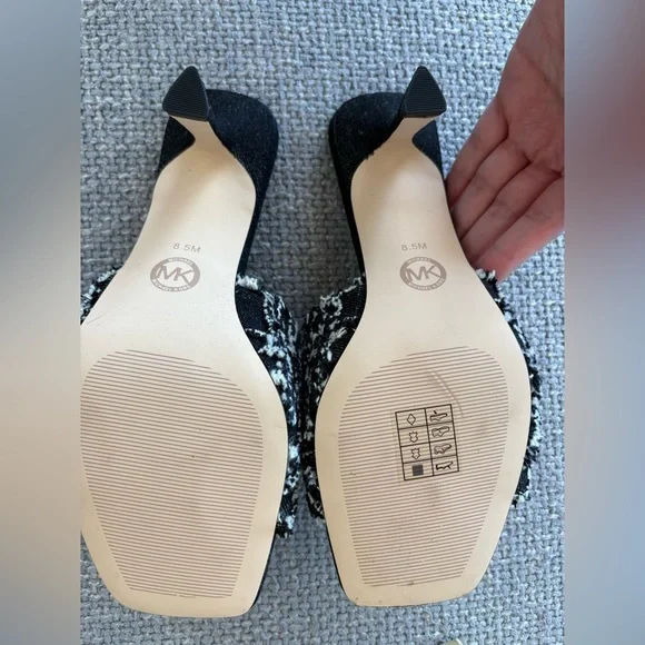 Michael Kors Tessa Frayed Denim Mule Sandals – Size 8.5 brand new - Picture 9 of 13